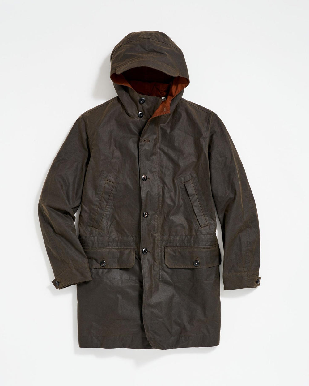 Men Rain Parka Olive | Billy Reid Jackets &amp; Outerwear