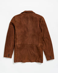 Men Rivermont Suede Jacket Cognac | Billy Reid Suiting