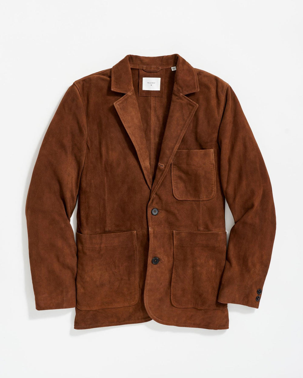 Men Rivermont Suede Jacket Cognac | Billy Reid Suiting