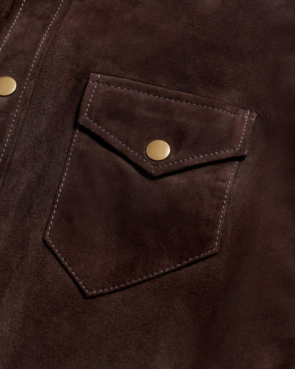 Men Savoy Suede Workshirt Chocolate | Billy Reid Shirting