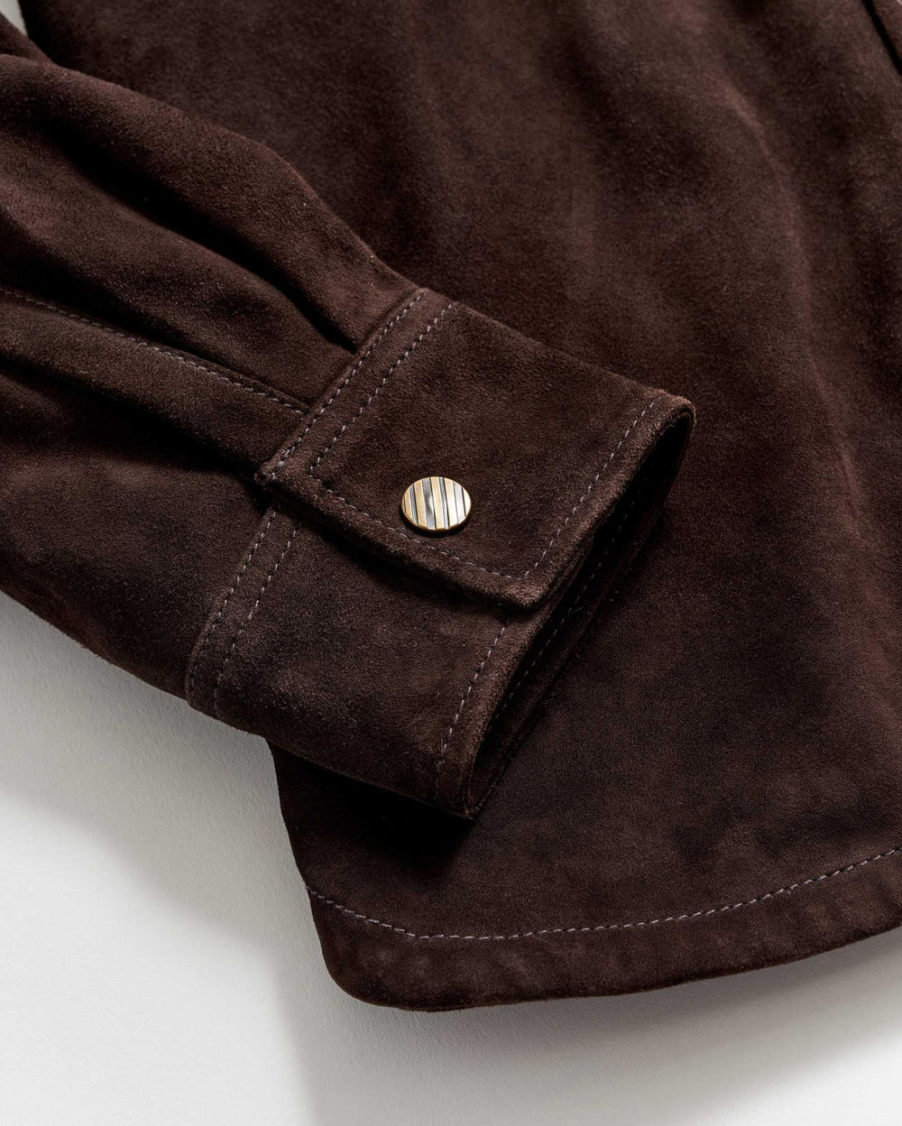 Men Savoy Suede Workshirt Chocolate | Billy Reid Shirting