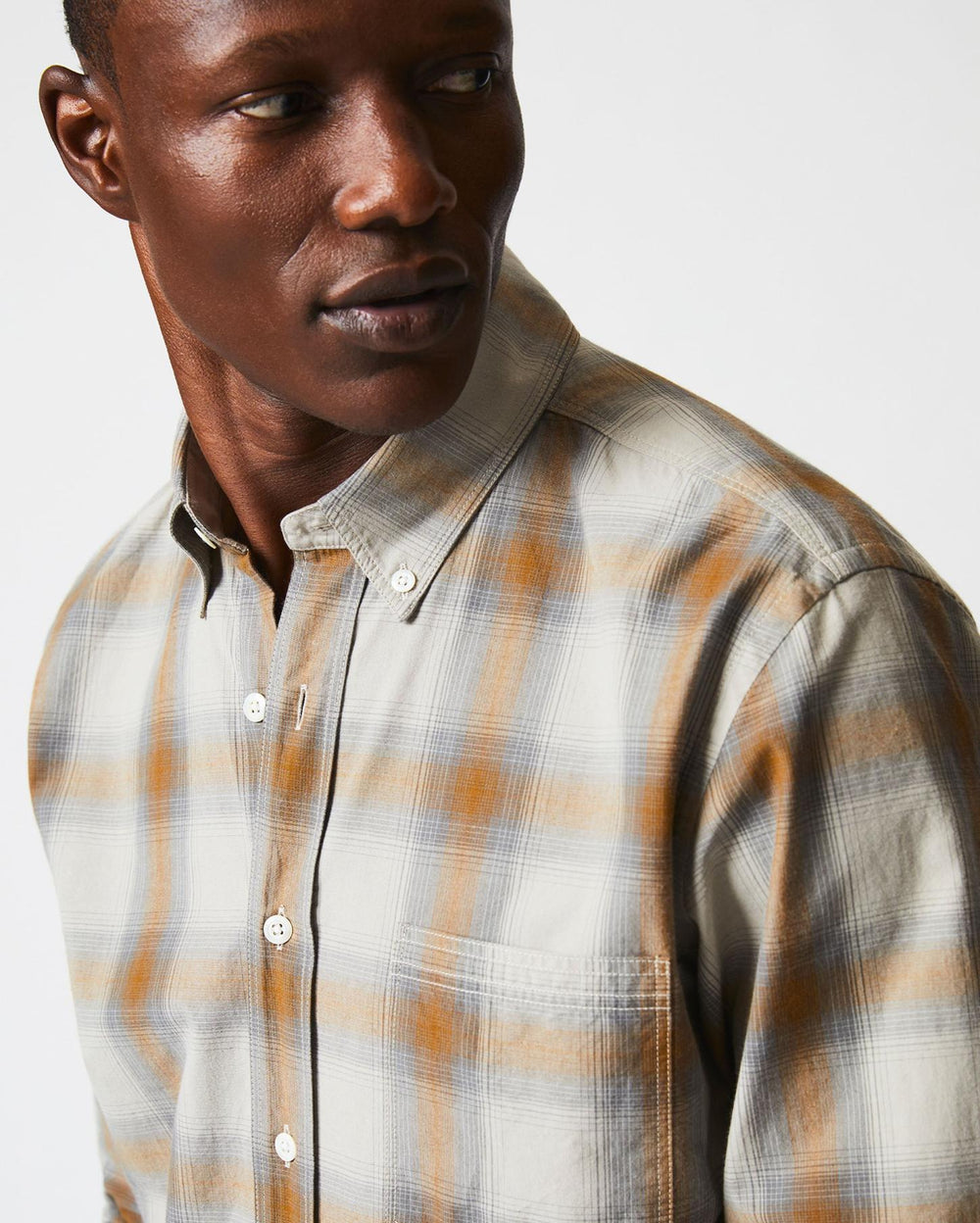 Men Shadow Plaid Tuscumbia Shirt Bd Grey/multi | Billy Reid Shirting