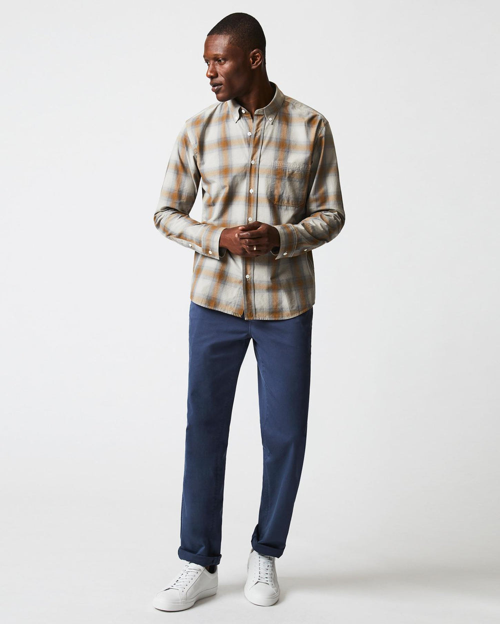 Men Shadow Plaid Tuscumbia Shirt Bd Grey/multi | Billy Reid Shirting