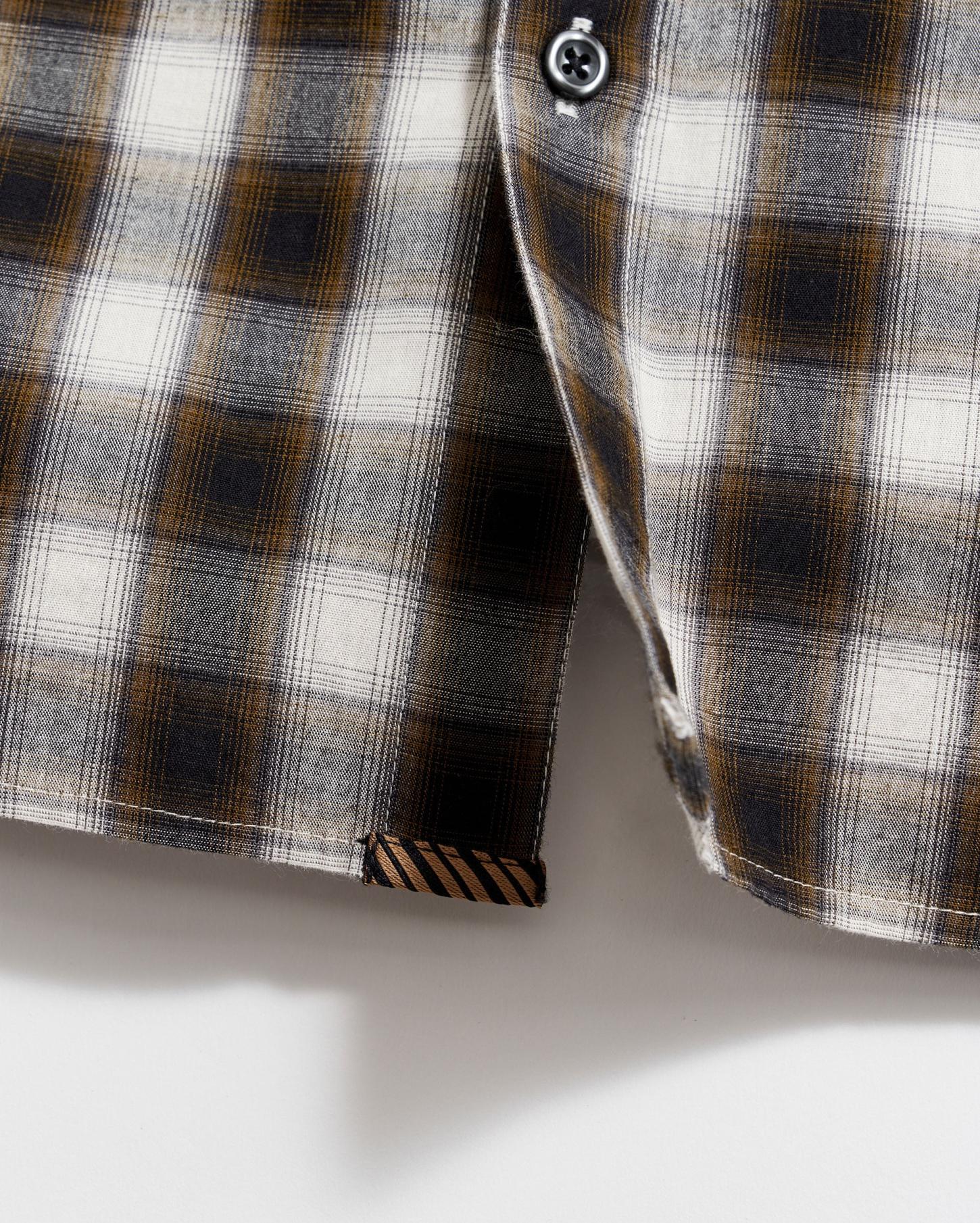 Men Shadow Plaid Tuscumbia Shirt Black/multi | Billy Reid Shirting
