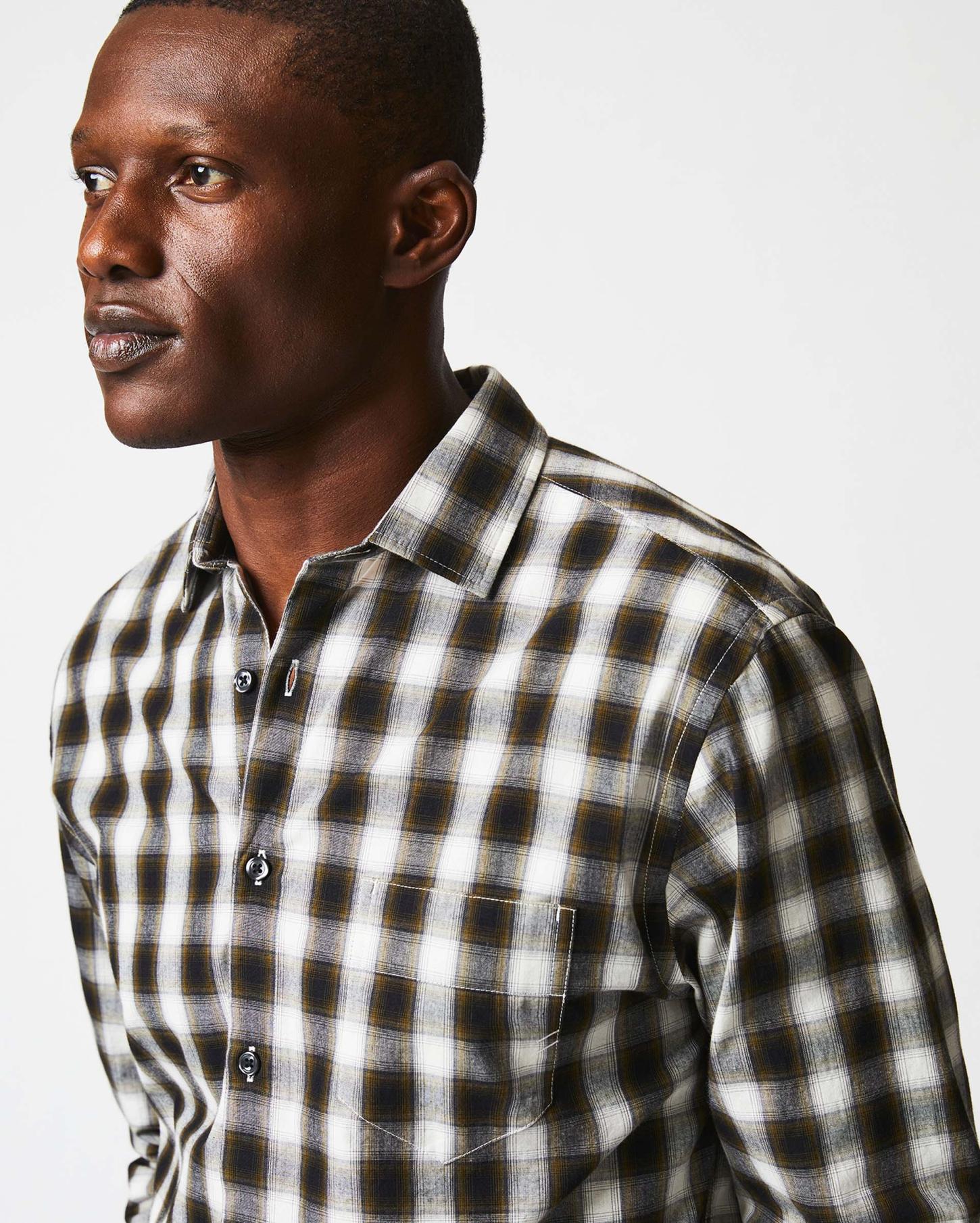Men Shadow Plaid Tuscumbia Shirt Black/multi | Billy Reid Shirting