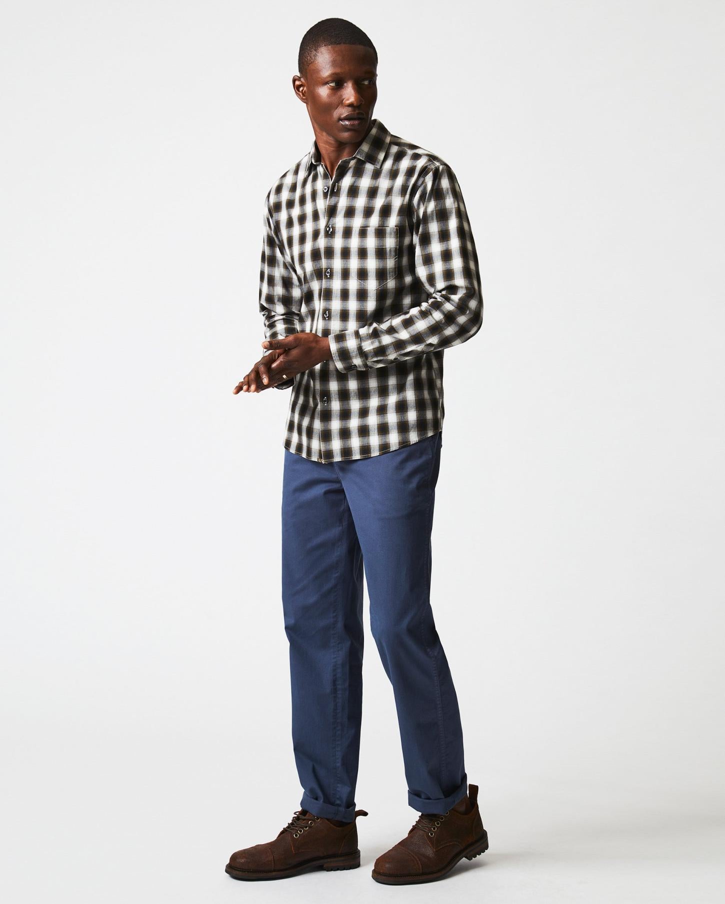 Men Shadow Plaid Tuscumbia Shirt Black/multi | Billy Reid Shirting