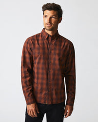 Men Shadow Plaid Tuscumbia Shirt Black/rust | Billy Reid Shirting
