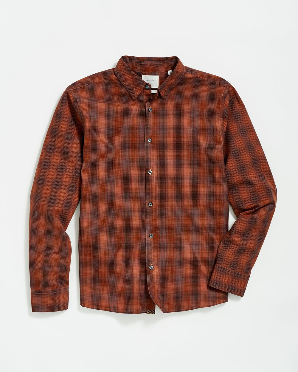 Men Shadow Plaid Tuscumbia Shirt Black/rust | Billy Reid Shirting