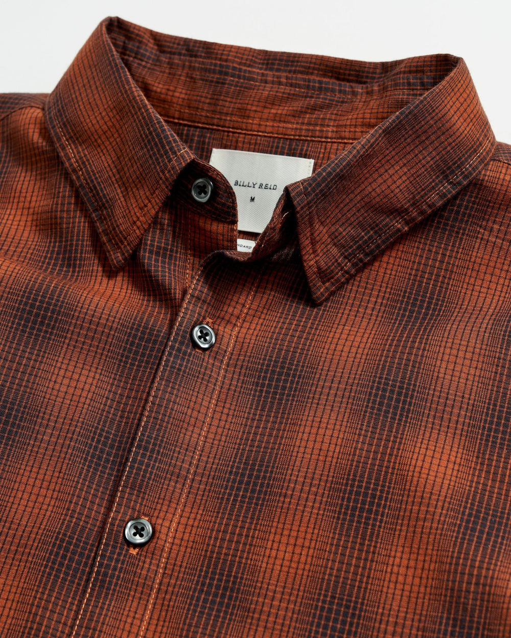 Men Shadow Plaid Tuscumbia Shirt Black/rust | Billy Reid Shirting