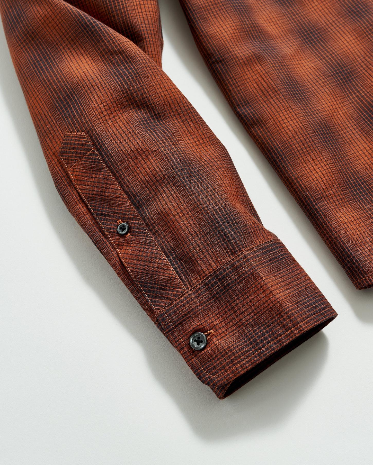 Men Shadow Plaid Tuscumbia Shirt Black/rust | Billy Reid Shirting