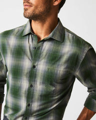 Men Shadow Plaid Tuscumbia Shirt Green/grey | Billy Reid Shirting
