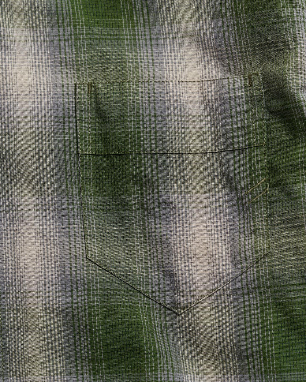 Men Shadow Plaid Tuscumbia Shirt Green/grey | Billy Reid Shirting