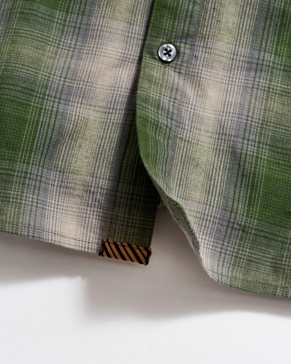 Men Shadow Plaid Tuscumbia Shirt Green/grey | Billy Reid Shirting