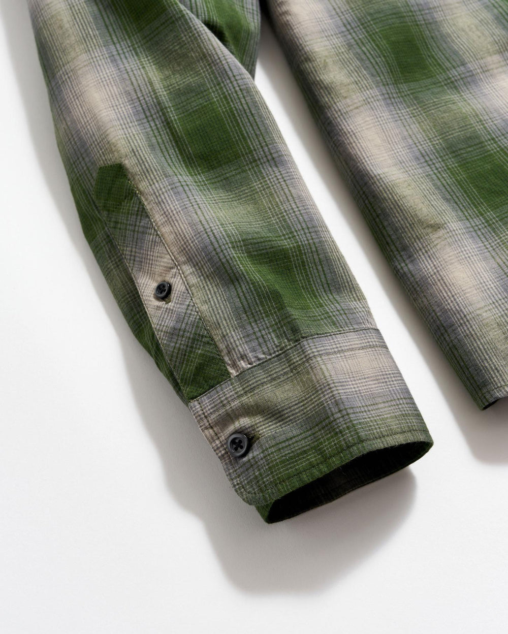 Men Shadow Plaid Tuscumbia Shirt Green/grey | Billy Reid Shirting