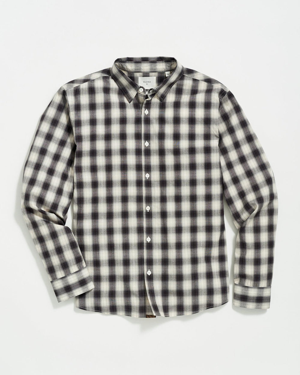 Men Shadow Plaid Tuscumbia Shirt Hidden Bd Black/natural | Billy Reid Shirting