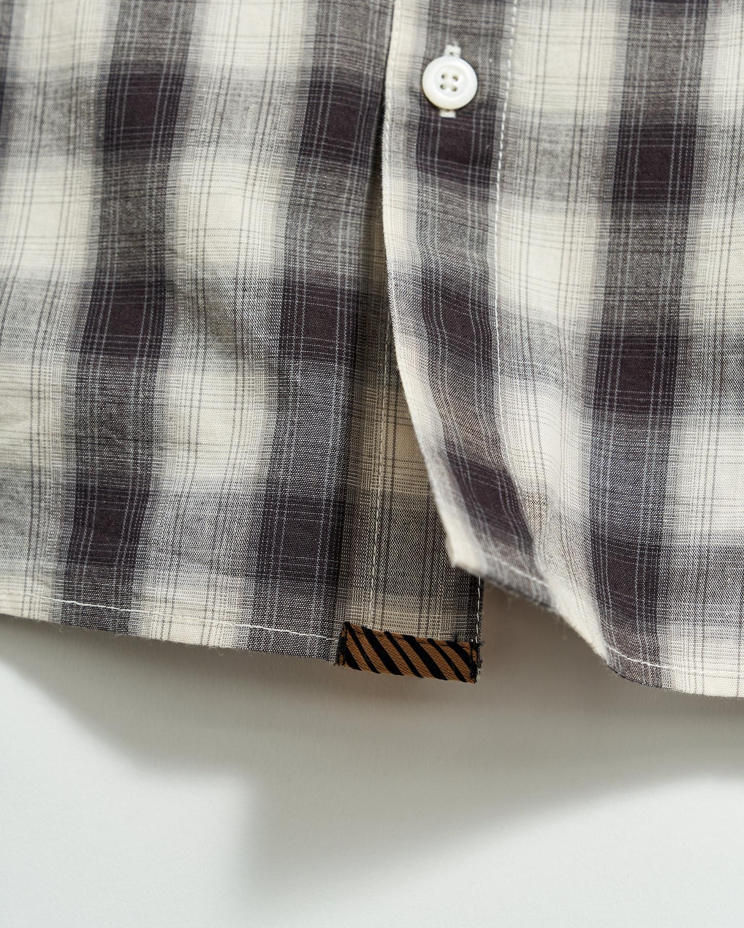 Men Shadow Plaid Tuscumbia Shirt Hidden Bd Black/natural | Billy Reid Shirting