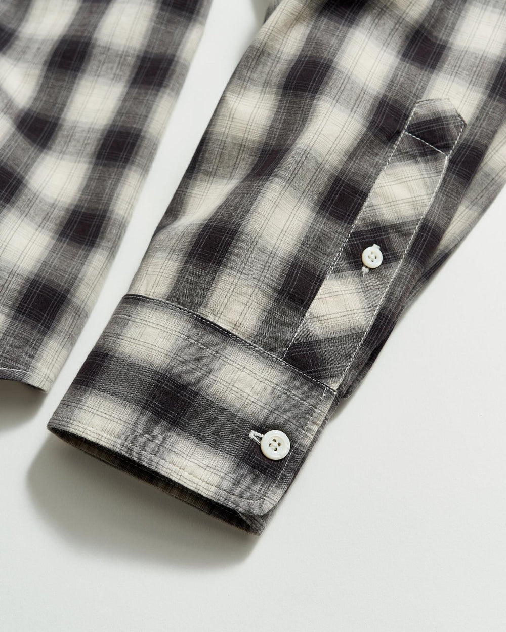 Men Shadow Plaid Tuscumbia Shirt Hidden Bd Black/natural | Billy Reid Shirting