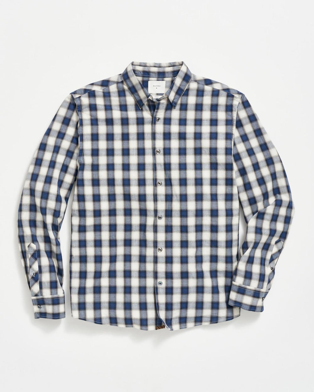 Men Shadow Plaid Tuscumbia Shirt Hidden Bd Blue/natural | Billy Reid Shirting