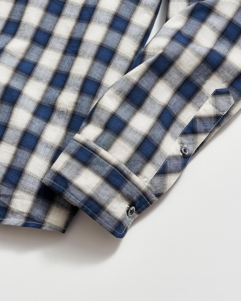 Men Shadow Plaid Tuscumbia Shirt Hidden Bd Blue/natural | Billy Reid Shirting