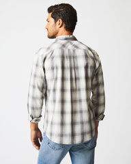 Men Shadow Plaid Tuscumbia Shirt Hidden Bd Grey/natural | Billy Reid Shirting