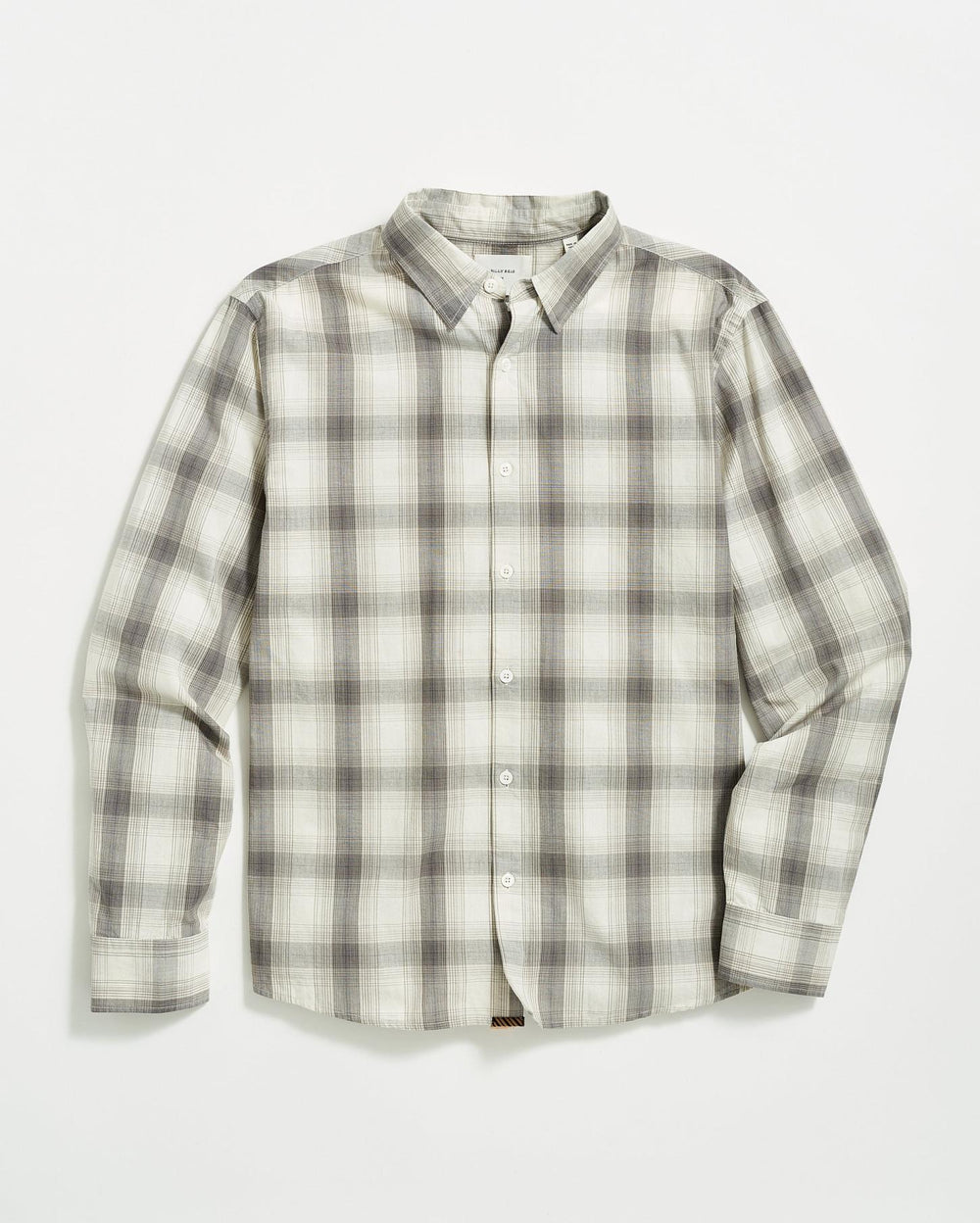 Men Shadow Plaid Tuscumbia Shirt Hidden Bd Grey/natural | Billy Reid Shirting
