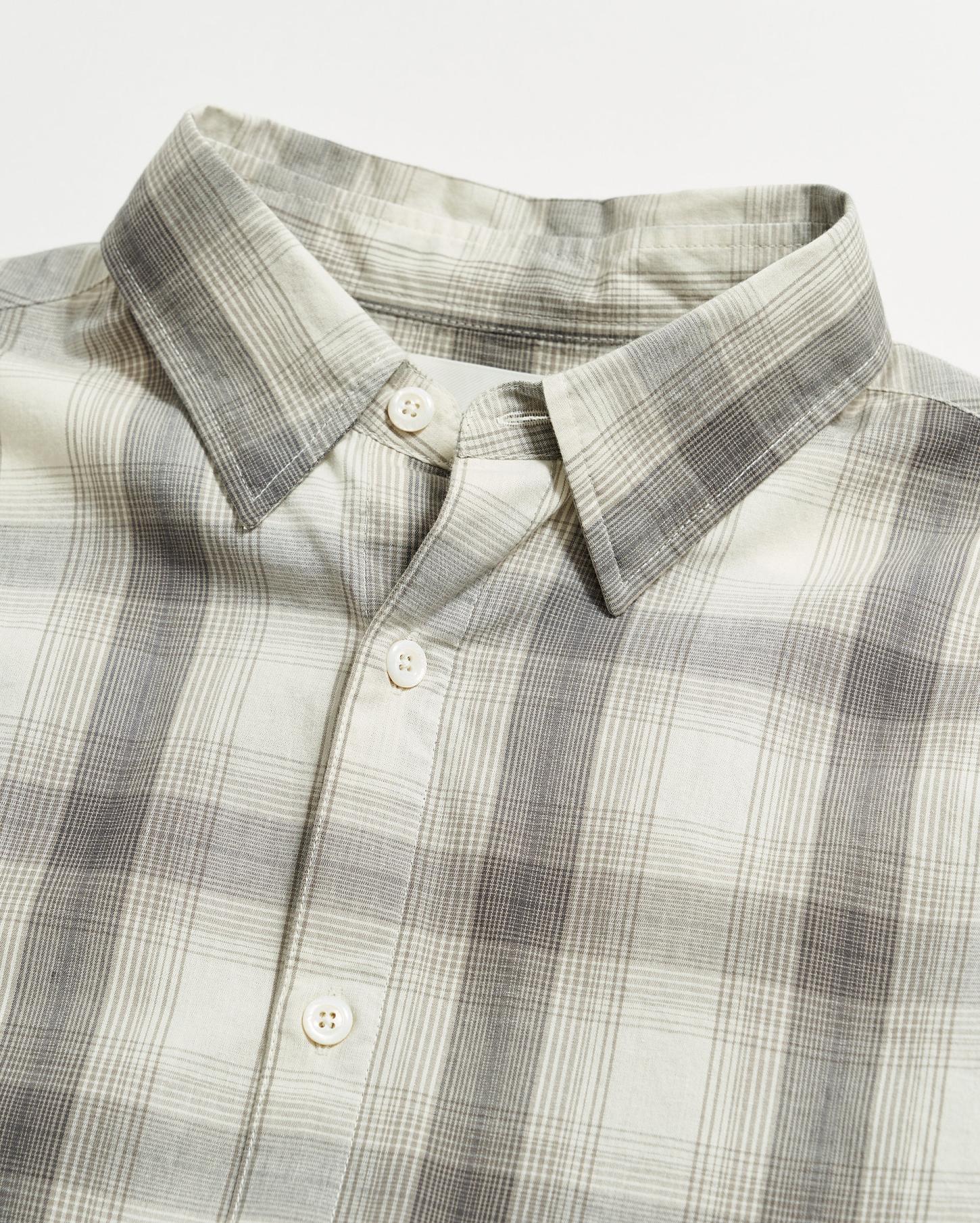 Men Shadow Plaid Tuscumbia Shirt Hidden Bd Grey/natural | Billy Reid Shirting