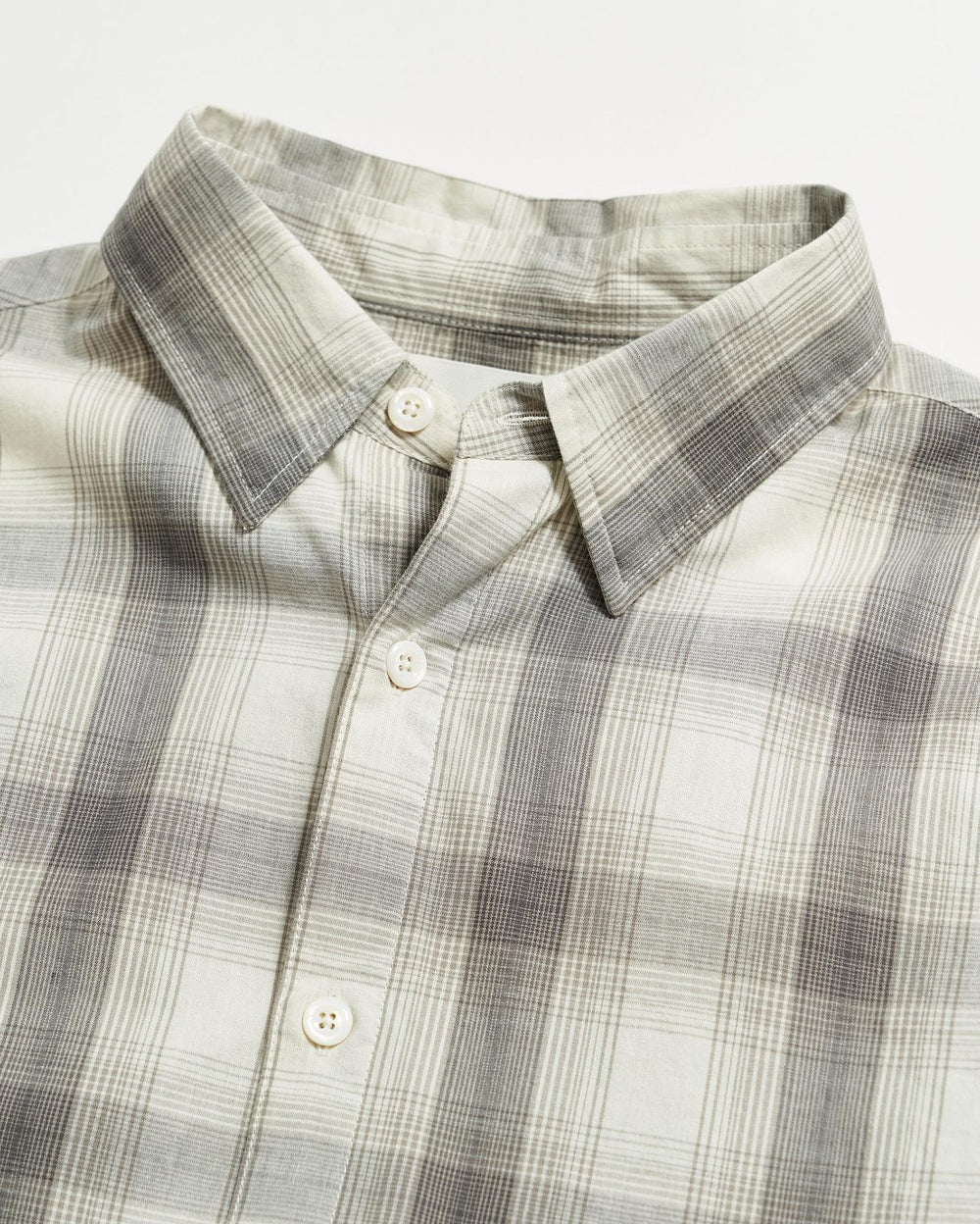 Men Shadow Plaid Tuscumbia Shirt Hidden Bd Grey/natural | Billy Reid Shirting