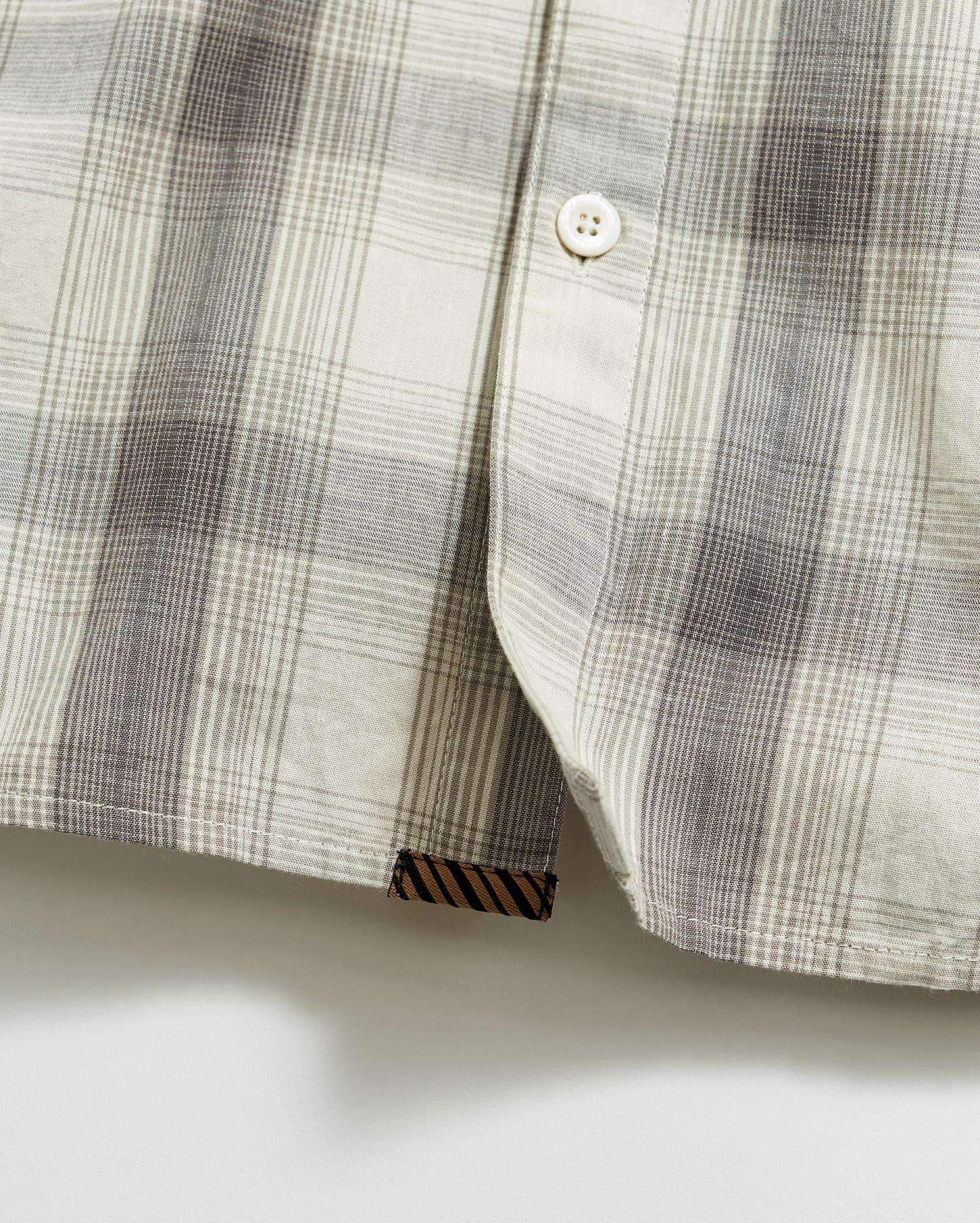 Men Shadow Plaid Tuscumbia Shirt Hidden Bd Grey/natural | Billy Reid Shirting