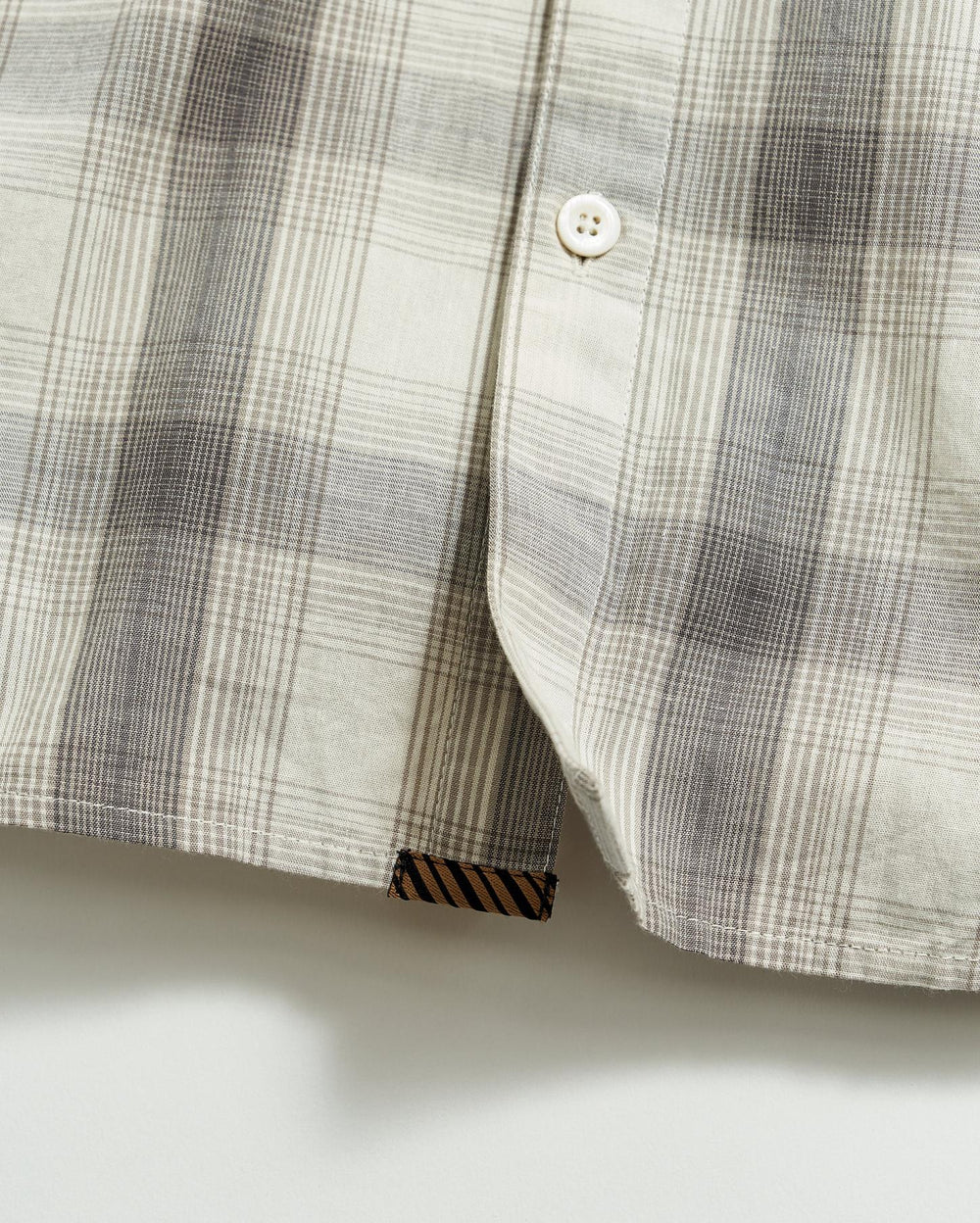 Men Shadow Plaid Tuscumbia Shirt Hidden Bd Grey/natural | Billy Reid Shirting