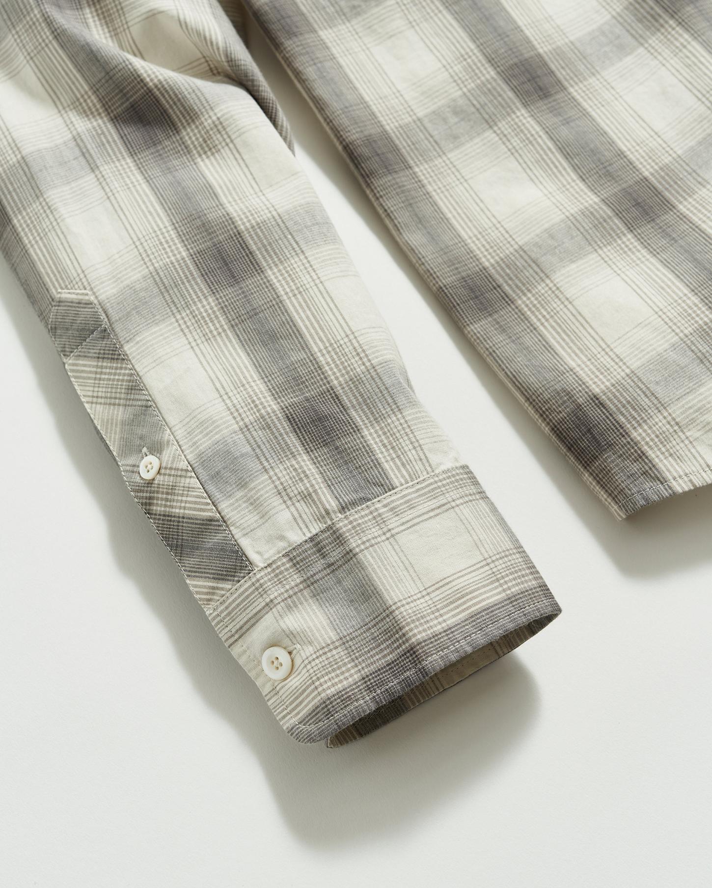 Men Shadow Plaid Tuscumbia Shirt Hidden Bd Grey/natural | Billy Reid Shirting