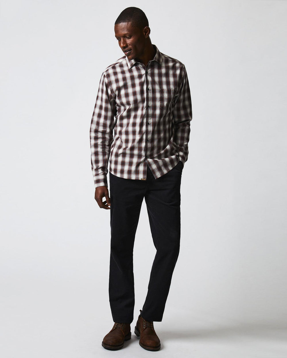 Men Shadow Plaid Tuscumbia Shirt Natural/multi | Billy Reid Shirting