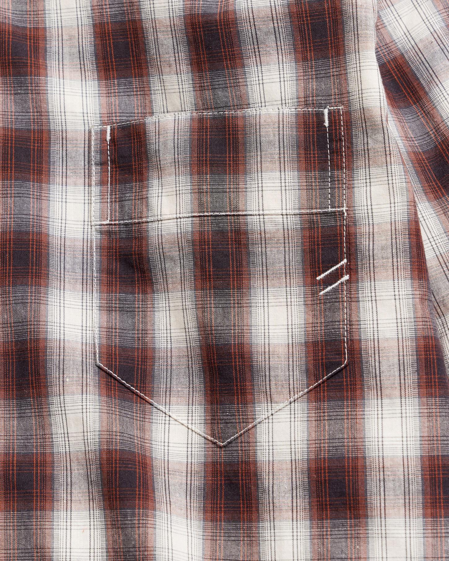 Men Shadow Plaid Tuscumbia Shirt Natural/multi | Billy Reid Shirting