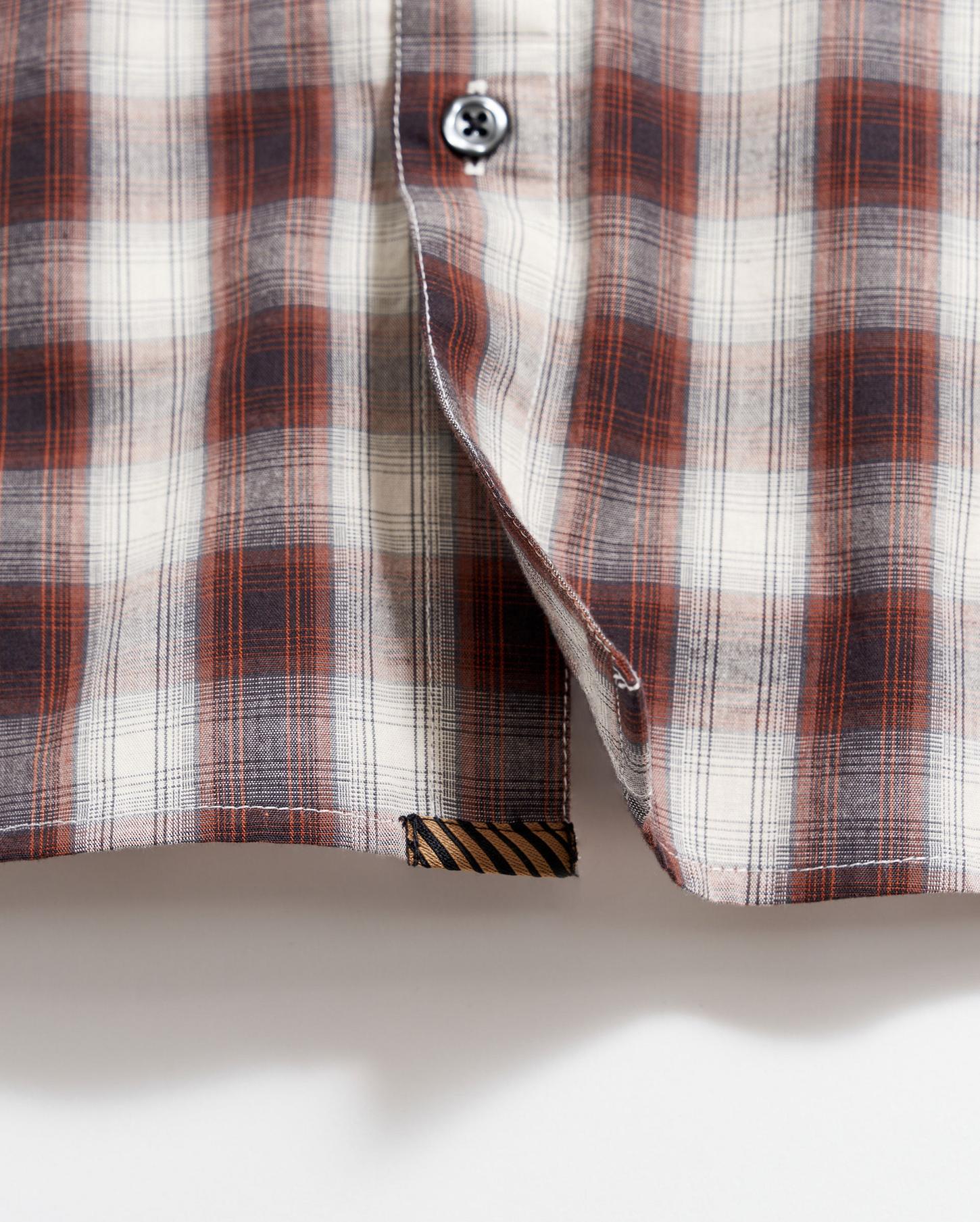 Men Shadow Plaid Tuscumbia Shirt Natural/multi | Billy Reid Shirting