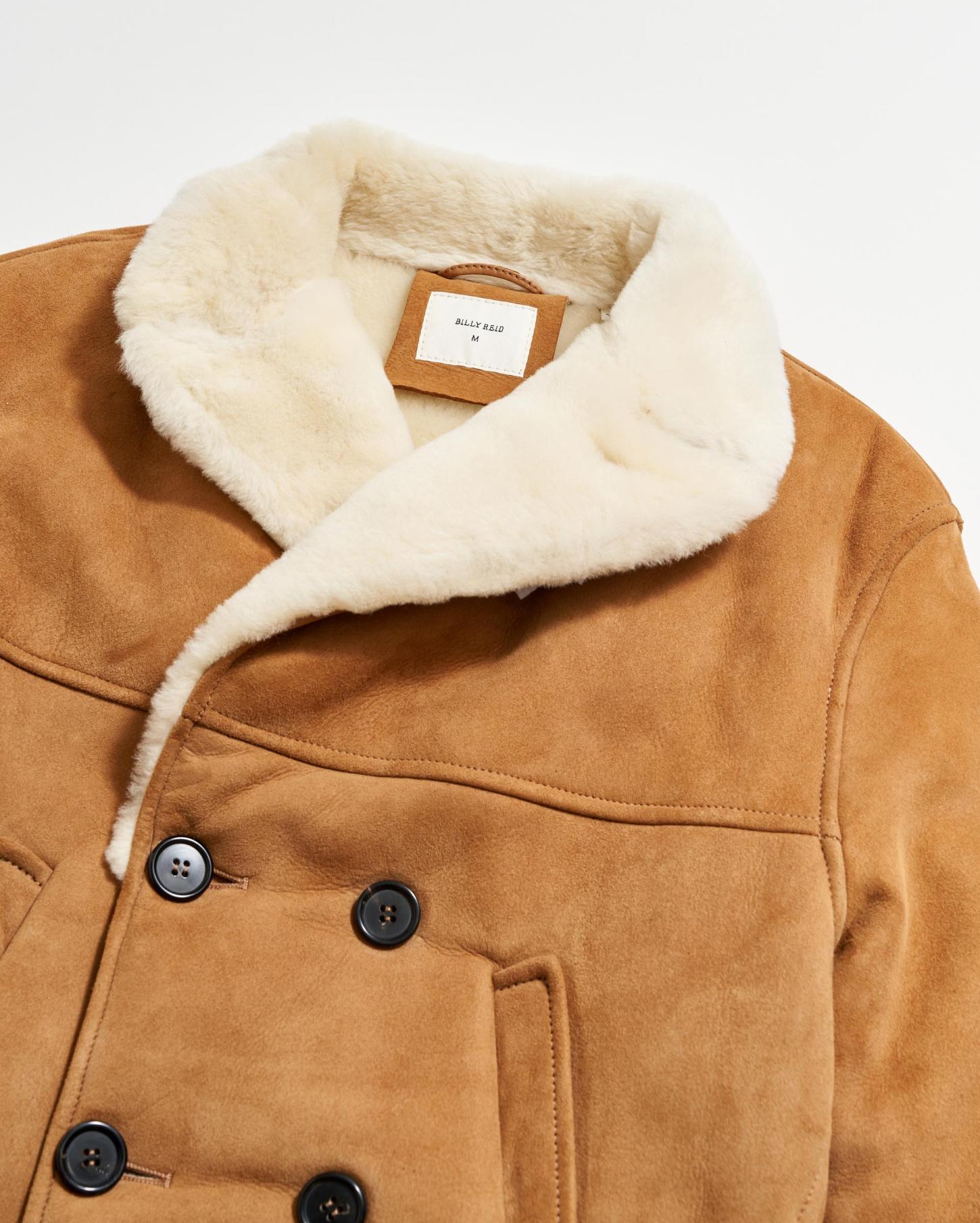 Men Shearling Bond Peacoat Honey | Billy Reid Jackets &amp; Outerwear