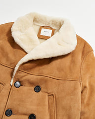 Men Shearling Bond Peacoat Honey | Billy Reid Jackets &amp; Outerwear