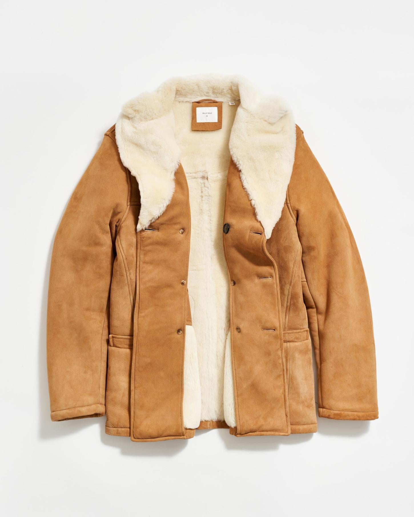 Men Shearling Bond Peacoat Honey | Billy Reid Jackets &amp; Outerwear