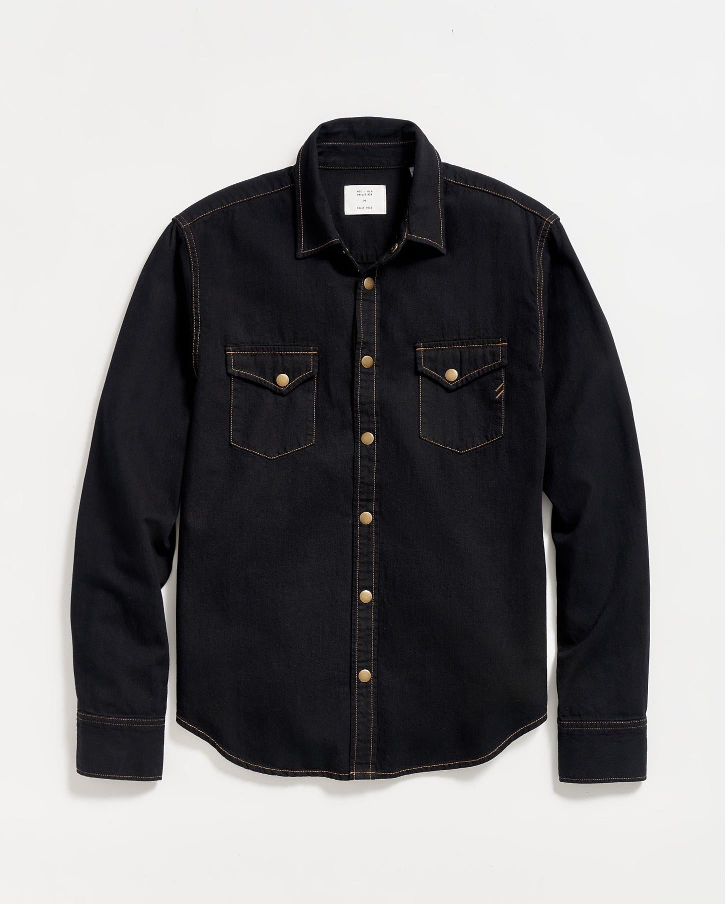 Men Shoals Denim Shirt Black | Billy Reid Shirting