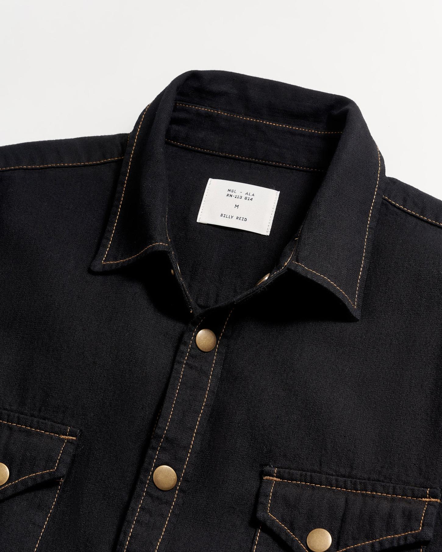 Men Shoals Denim Shirt Black | Billy Reid Shirting