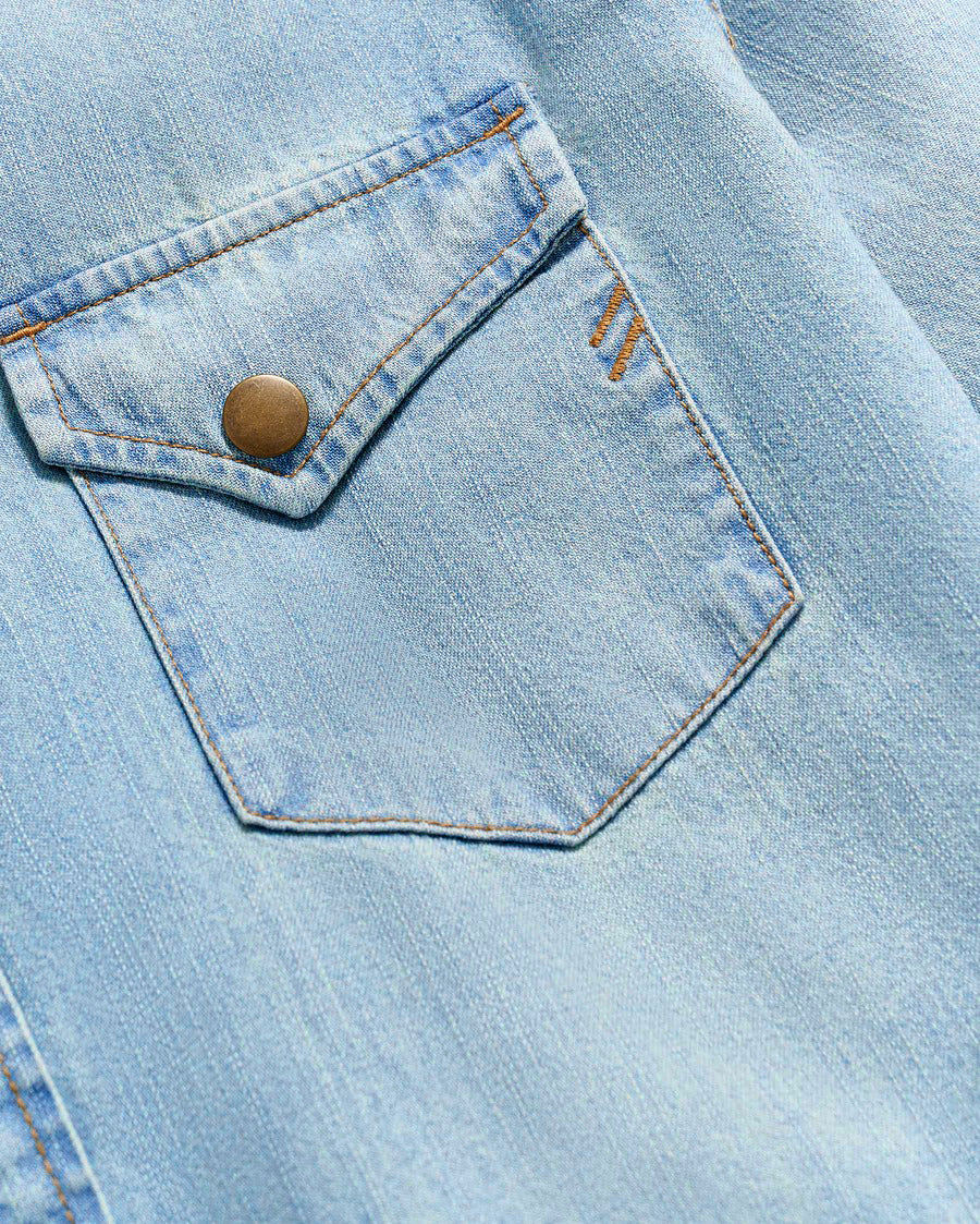 Men Shoals Denim Shirt Denim Wash | Billy Reid Shirting