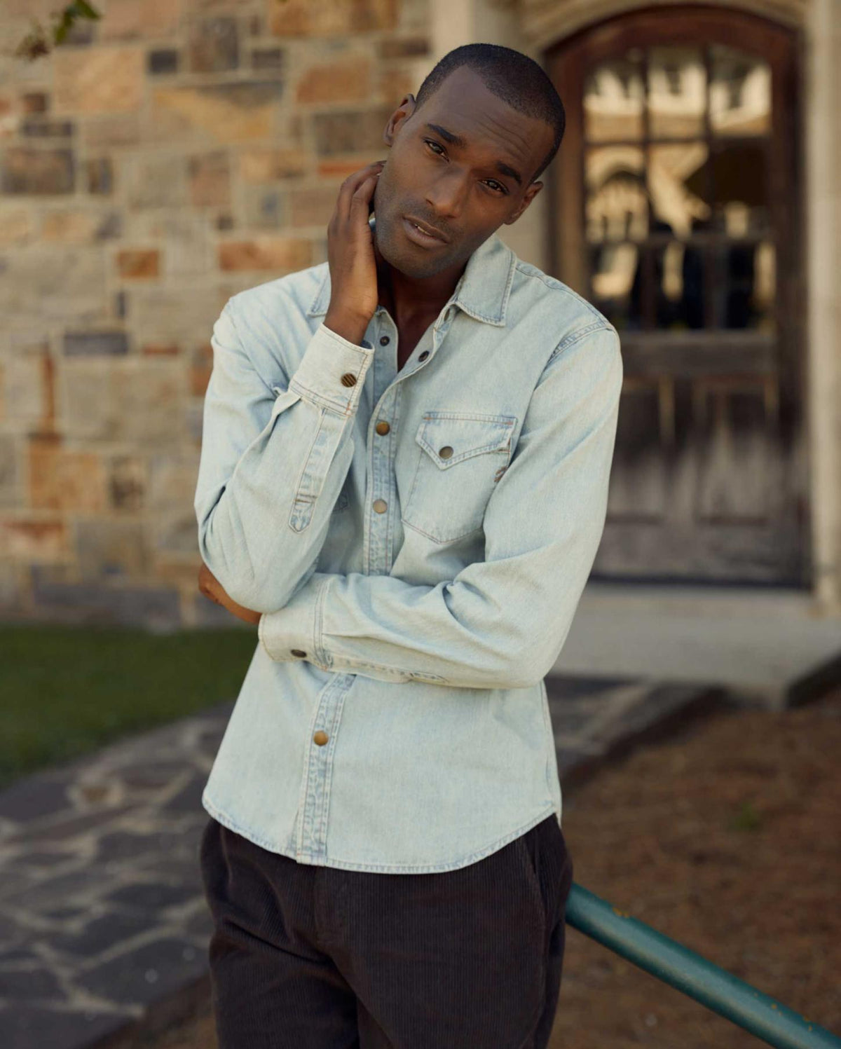 Men Shoals Denim Shirt Denim Wash | Billy Reid Shirting