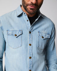 Men Shoals Denim Shirt Denim Wash | Billy Reid Shirting