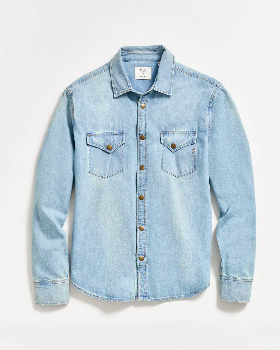 Men Shoals Denim Shirt Denim Wash | Billy Reid Shirting