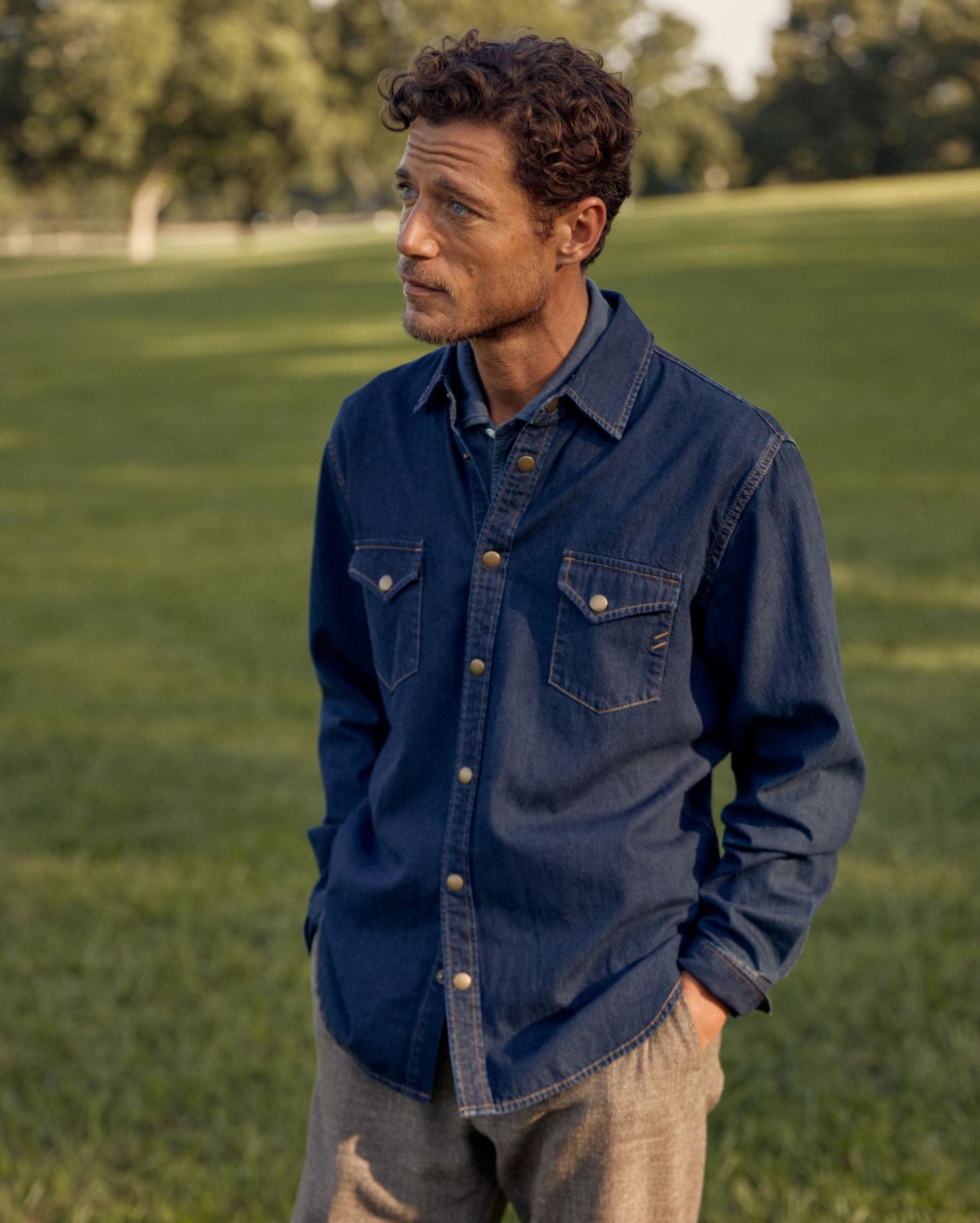 Men Shoals Denim Shirt Double Dye | Billy Reid Shirting
