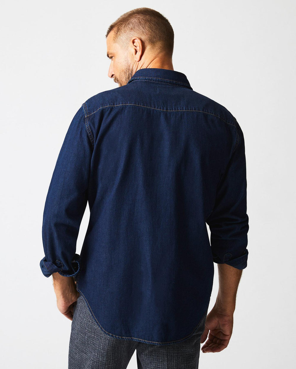 Men Shoals Denim Shirt Double Dye | Billy Reid Shirting