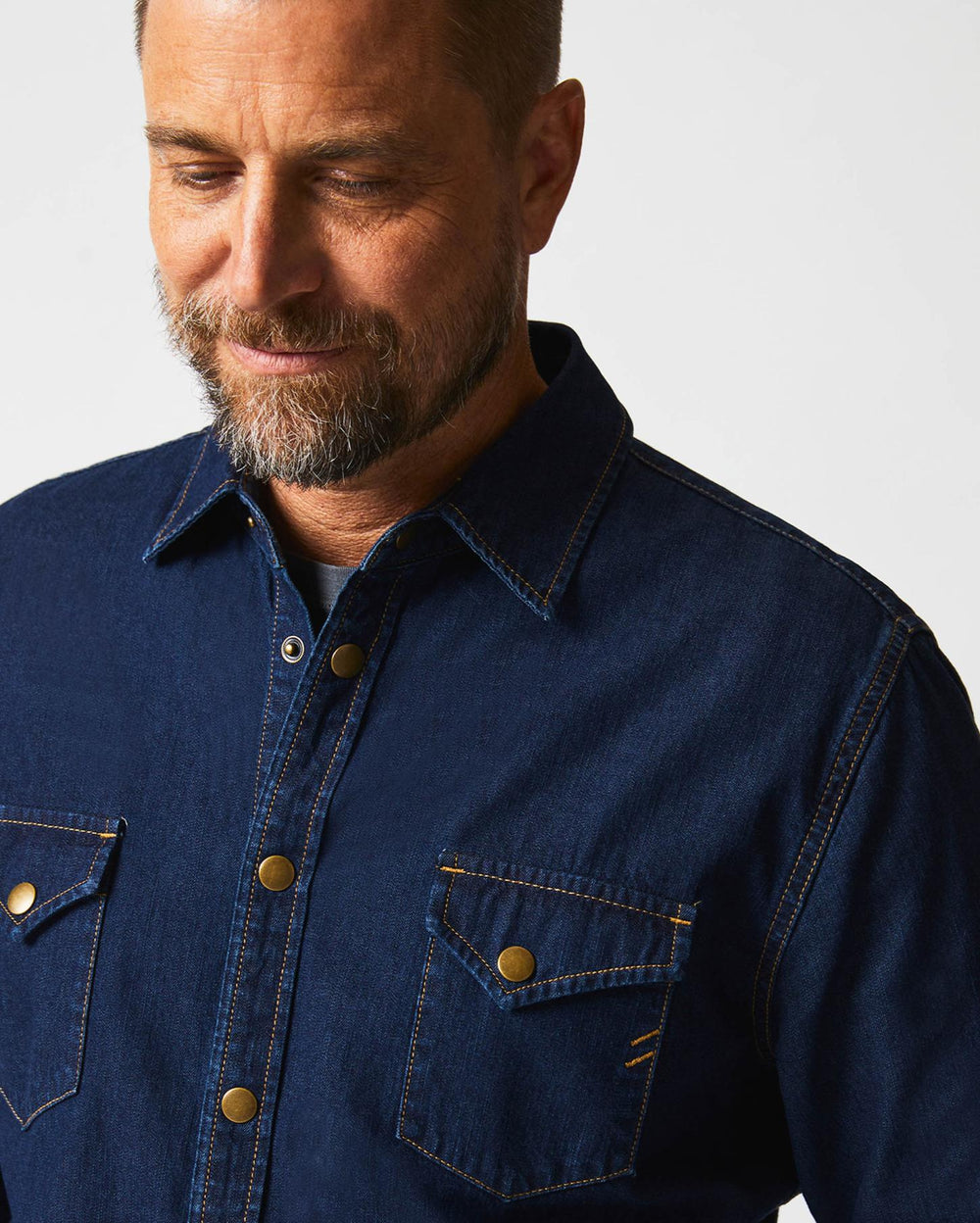 Men Shoals Denim Shirt Double Dye | Billy Reid Shirting