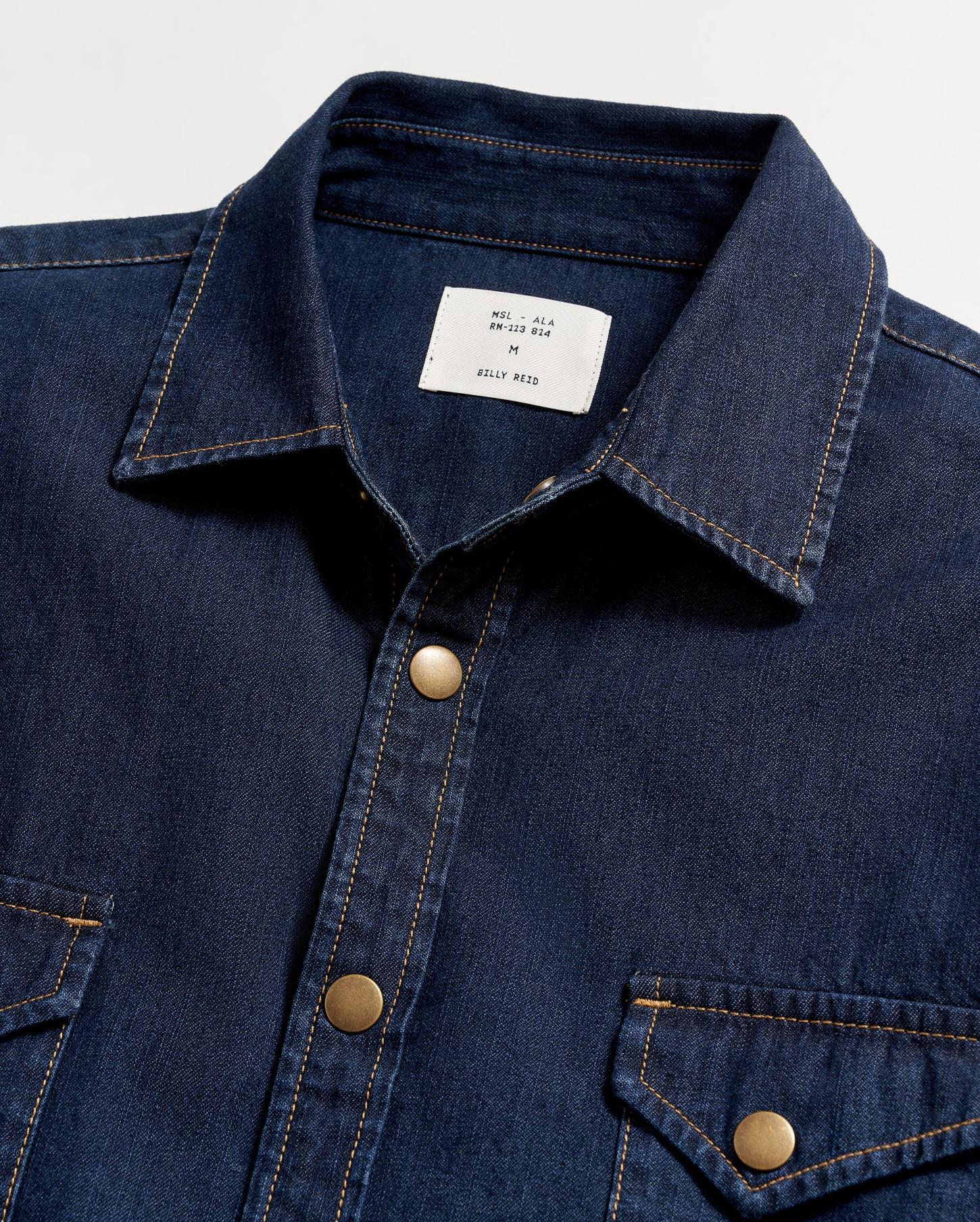 Men Shoals Denim Shirt Double Dye | Billy Reid Shirting