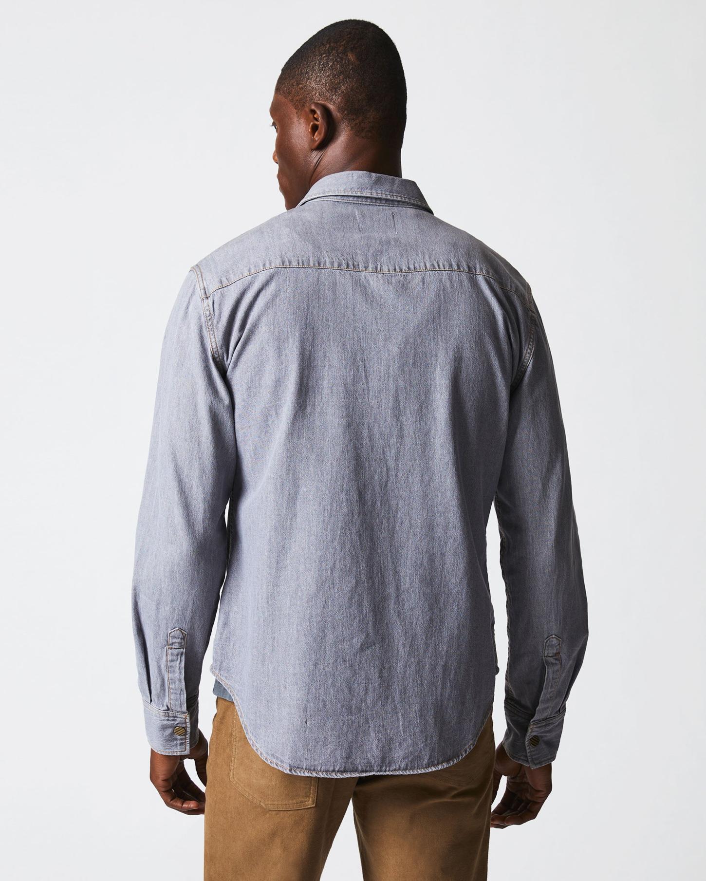 Men Shoals Denim Shirt Grey Wash | Billy Reid Shirting