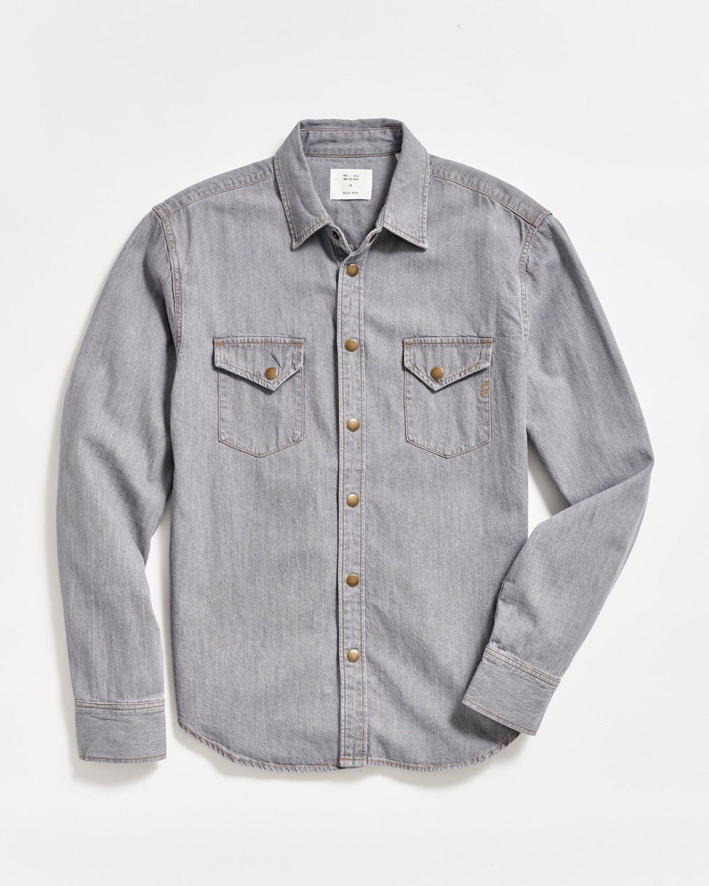 Men Shoals Denim Shirt Grey Wash | Billy Reid Shirting