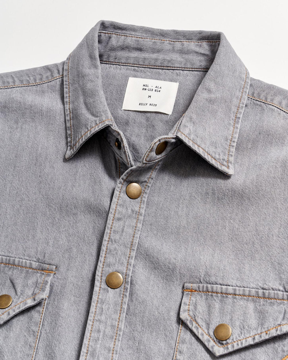 Men Shoals Denim Shirt Grey Wash | Billy Reid Shirting