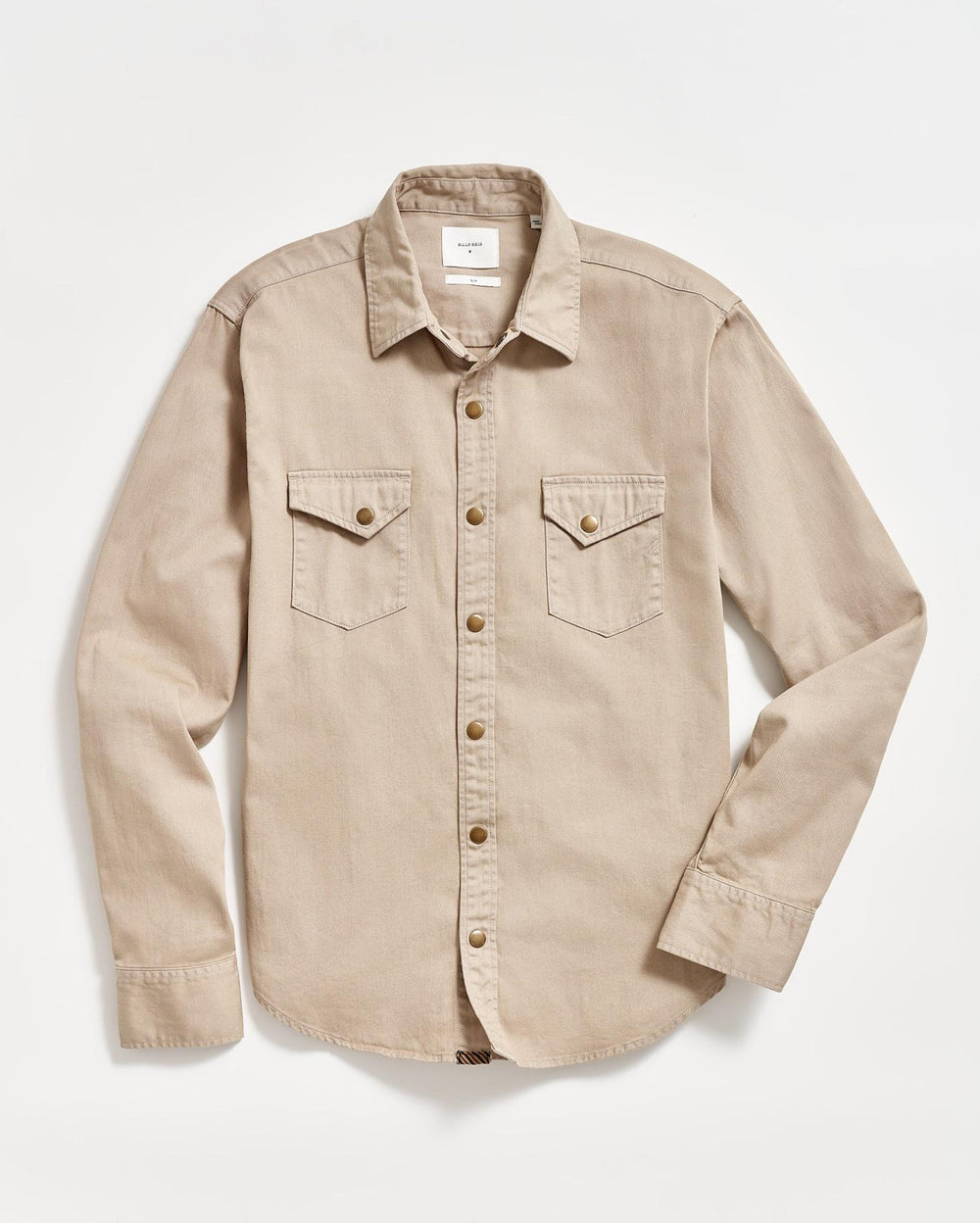 Men Shoals Twill Shirt Khaki | Billy Reid Shirting